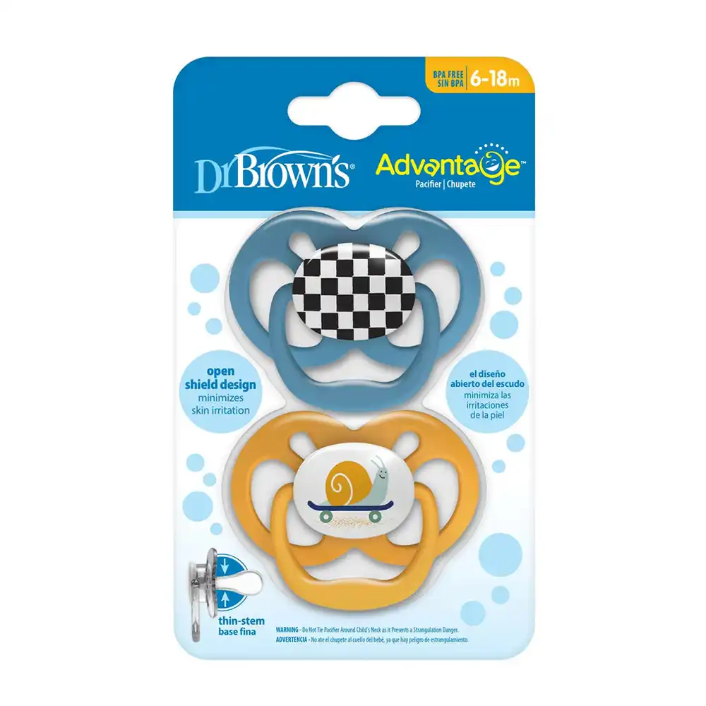 dr-browns-advantage-6-18-snail-1 خرید پستانک ارتودنسی 6 تا 18 ماه دکتر براون | Dr Brown's طرح حلزون