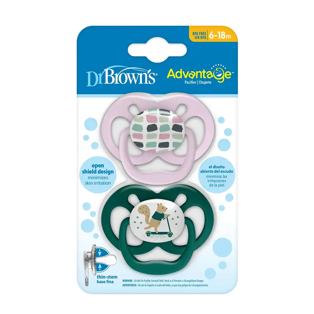 dr-browns-advantage-6-18-squirrel-1 خرید پستانک ارتودنسی 6 تا 18 ماه دکتر براون | Dr Brown's طرح سنجاب