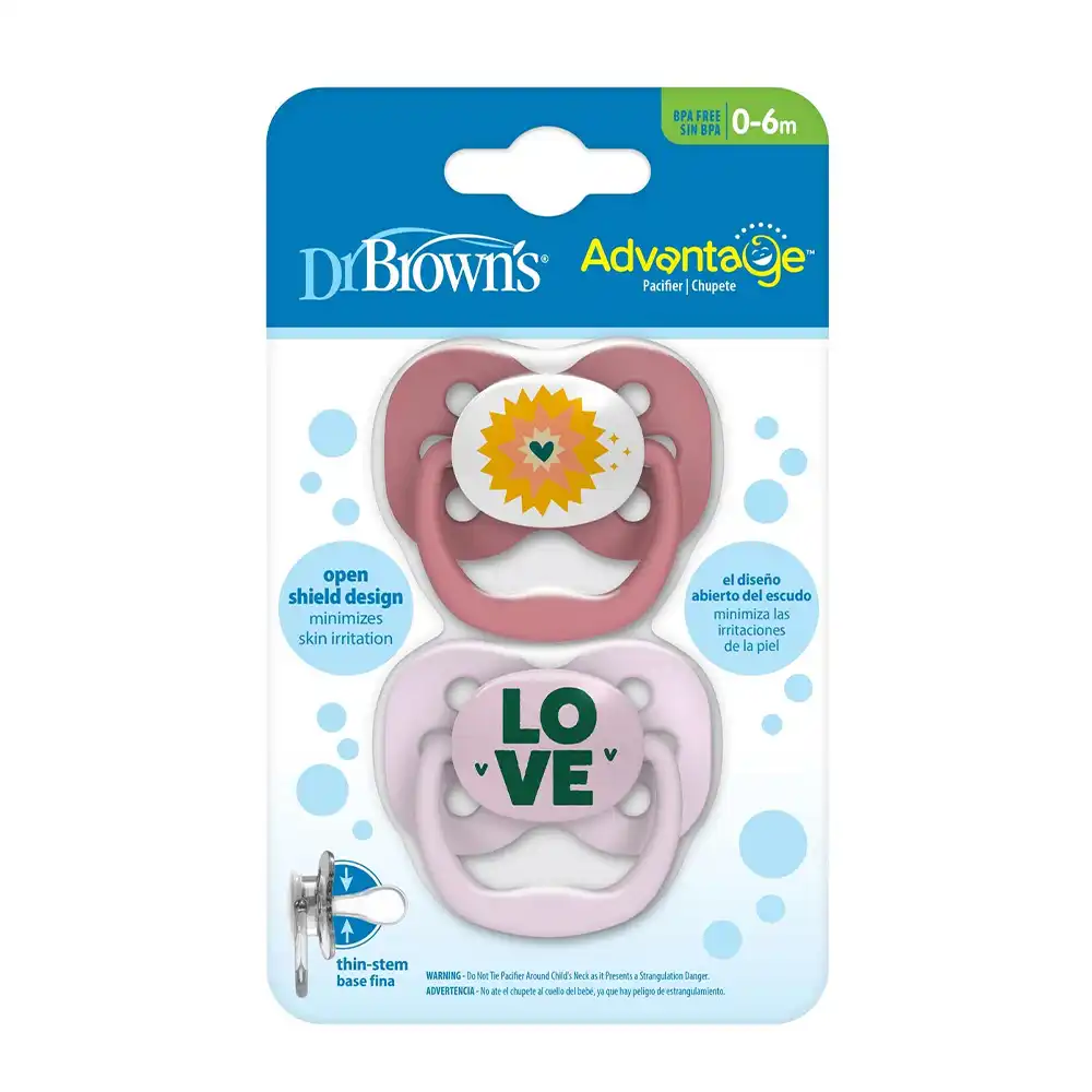 dr-browns-advantage-0-6-love-1 خرید پستانک ارتودنسی 0 تا 6 ماه دکتر براون | Dr Brown's طرح LOVE