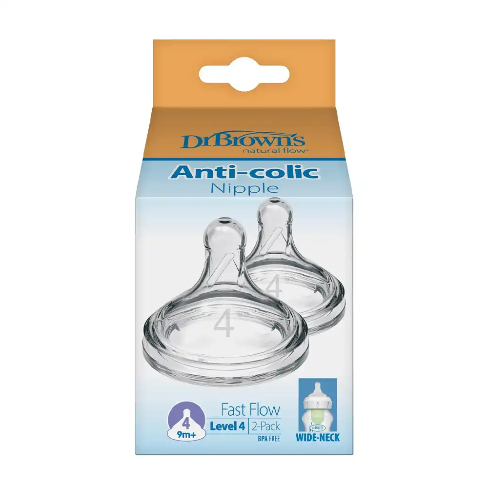 dr-browns-wide-nipple-9m-fast-flow-1 خرید سرشیشه پهن 9 ماه به بالا دکتر براون | Dr Brown's دو عددی