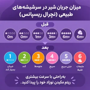 سایزبندی سرشیشه نچرال اونت