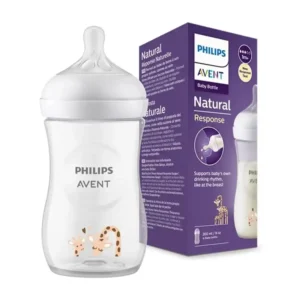 شیشه‌شیر 260 میلی لیتر نچرال ریسپانس طلقی اونت | Avent طرح زرافه