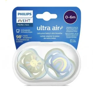 پستانک دو عددی 0 تا 6 ماه اونت AVENT مدل Ultra Air-2