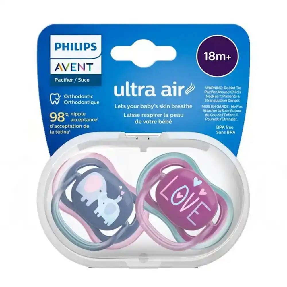 philips-avent-ultra-air-4-1 پستانک دو عددی +18 ماه اونت Avent مدل Ultra Air-4