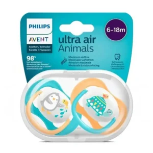 پستانک دو عددی 0 تا 6 ماه اونت Avent مدل Ultra Air Animals طرح C