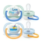 پستانک دو عددی 0 تا 6 ماه اونت | Avent مدل Ultra Air Happy طرح A