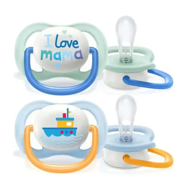 پستانک دو عددی 0 تا 6 ماه اونت | Avent مدل Ultra Air Happy طرح A