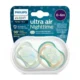 پستانک دو عددی 0 تا 6 ماه اونت AVENT طرح Ultra Air شب تاب