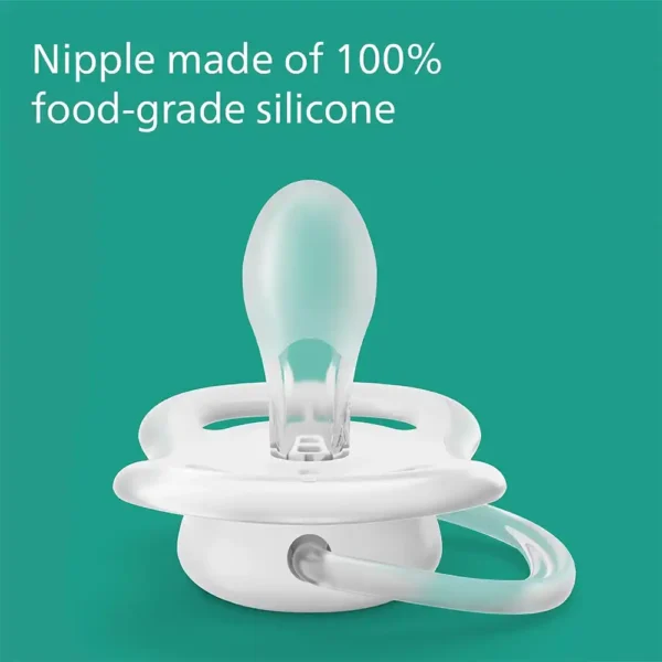 پستانک دو عددی 0 تا 6 ماه اونت AVENT طرح Ultra Air شب تاب